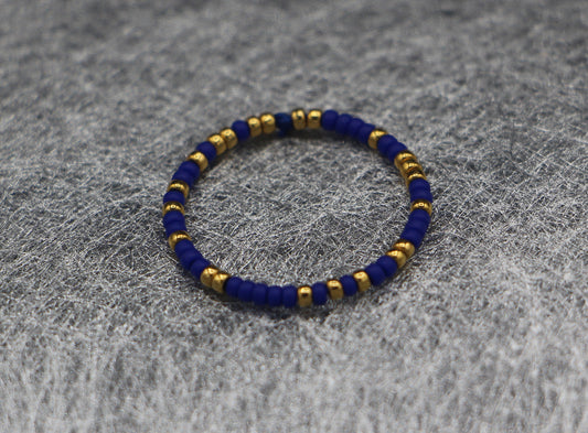 Blue Matte Ring with Gold Sprinkles