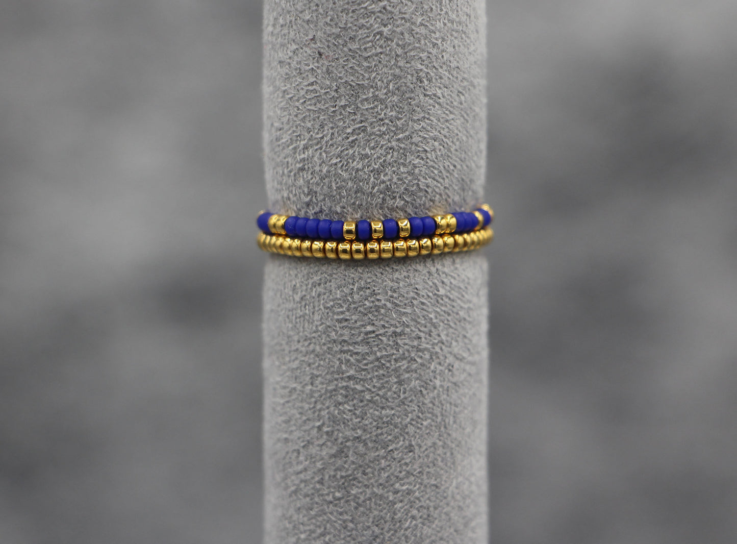 Blue Matte Ring with Gold Sprinkles