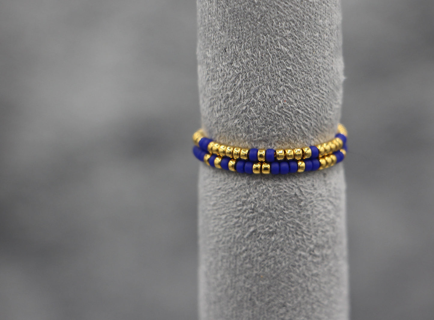 Gold Ring with Blue Sprinkles