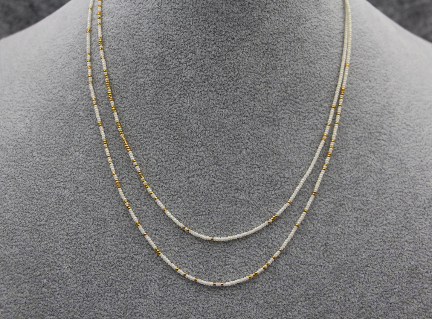 Pearl & Gold Double Strand Necklace